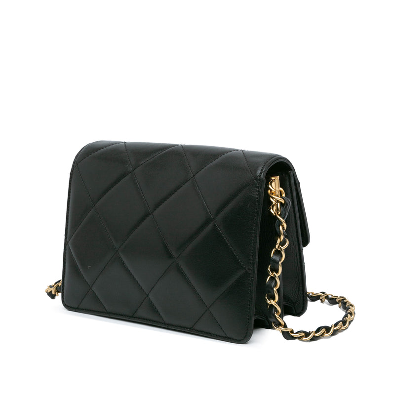 Quilted Lambskin Octagonal Buckle Crossbody - Image 2