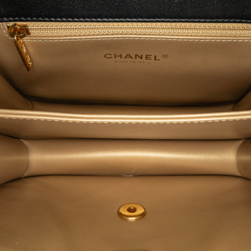 Quilted Lambskin Octagonal Buckle Crossbody - Image 4