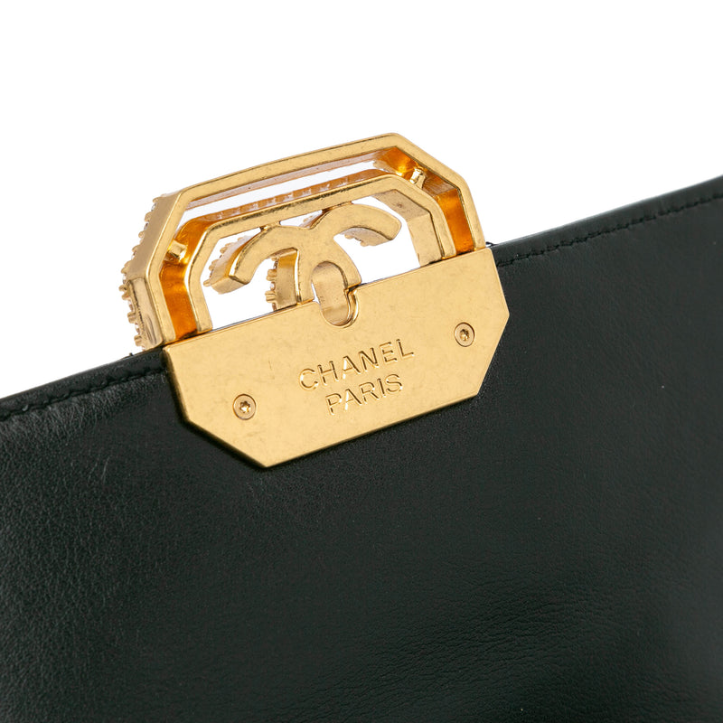 Quilted Lambskin Octagonal Buckle Crossbody - Image 9