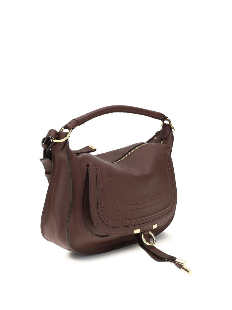 Chloé Marcie Shoulder Bag — Brown Calf Leather