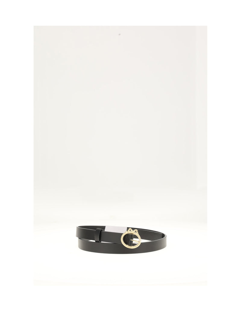 Dior Medallion Belt — Black Calf Leather (bos Taurus)