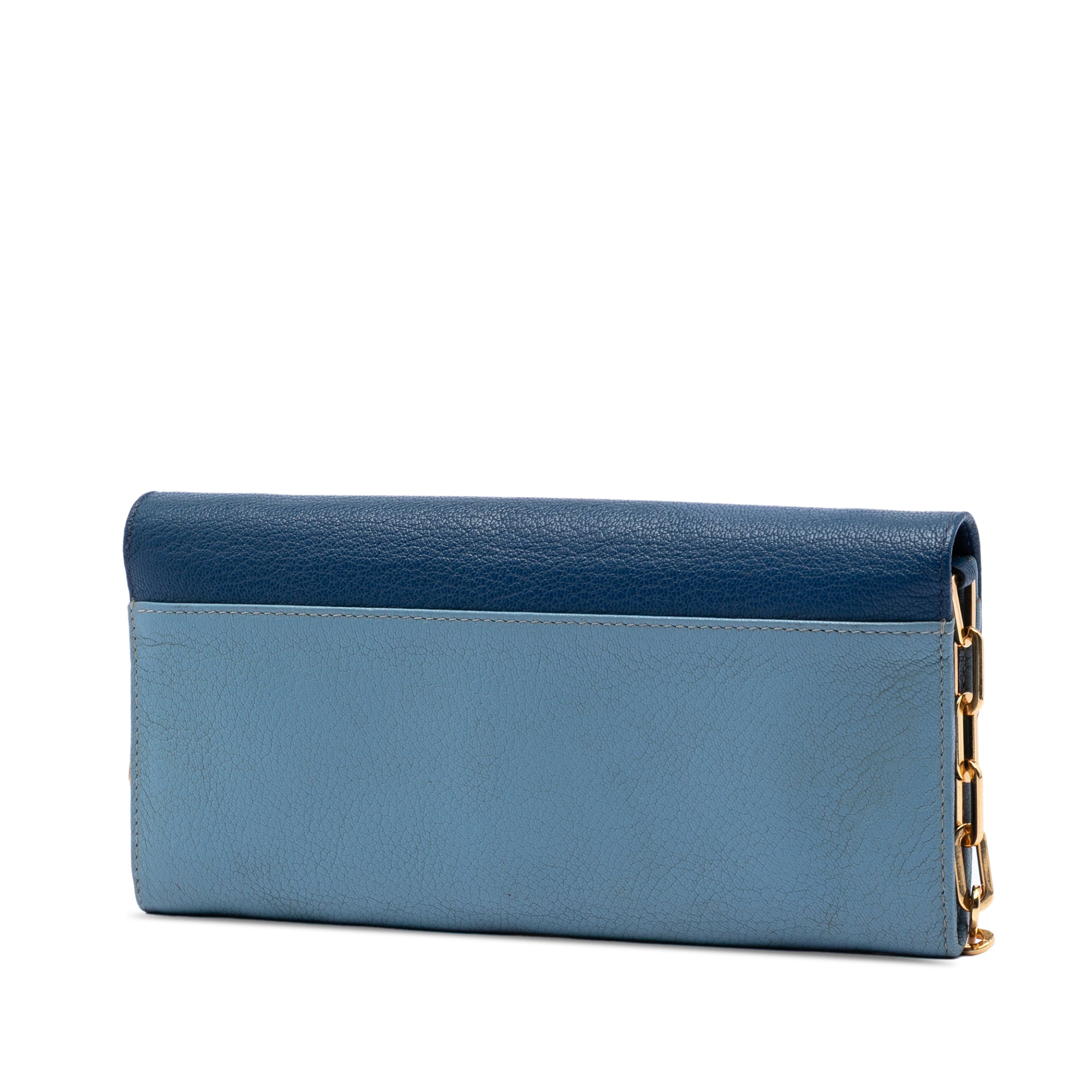 Bicolor Goatskin Madras Wallet on Chain - Image 2