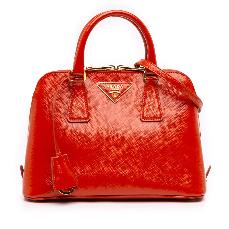 Small Saffiano Vernice Promenade Satchel