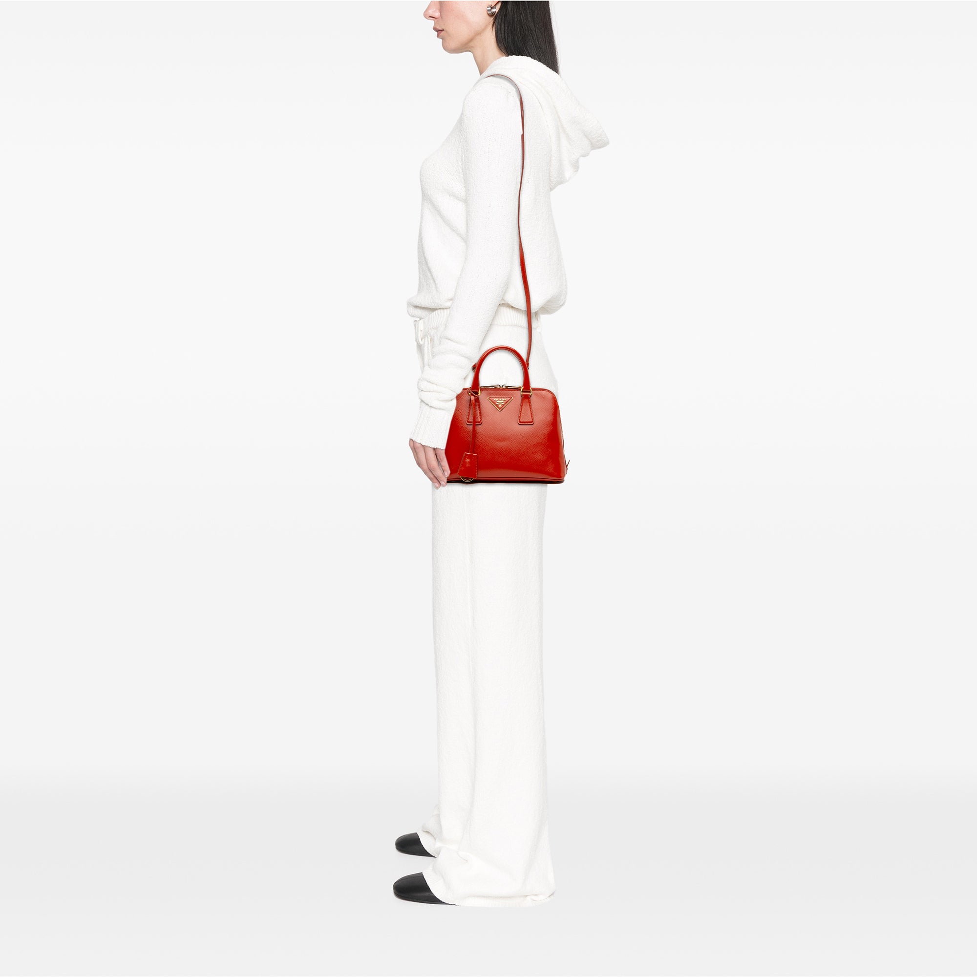 Small Saffiano Vernice Promenade Satchel - Image 9