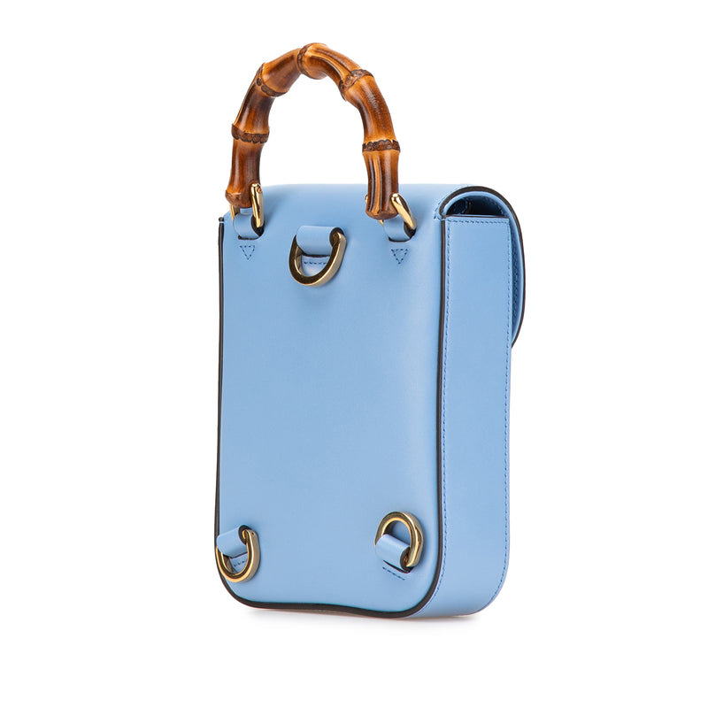 Mini Calfskin Bamboo Top Handle Bag - Image 2