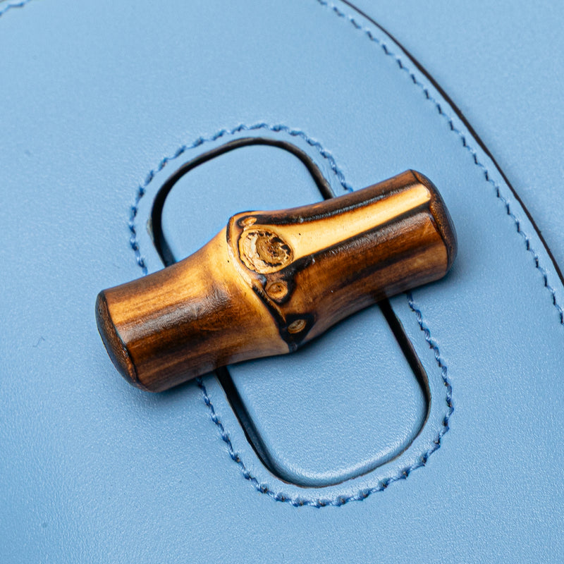 Mini Calfskin Bamboo Top Handle Bag - Image 7