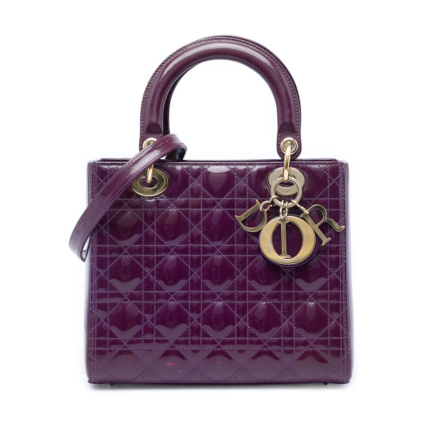 Medium Patent Cannage Lady Dior - Image 1