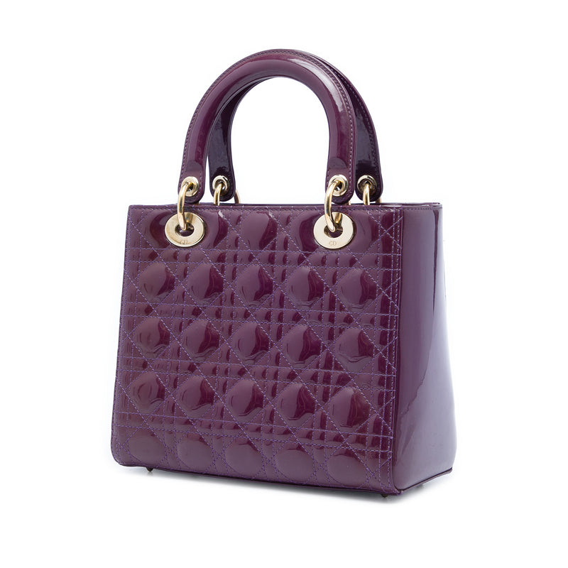 Medium Patent Cannage Lady Dior - Image 2