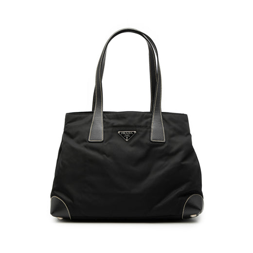 Saffiano Trimmed Tessuto Shopper Tote - Image 1