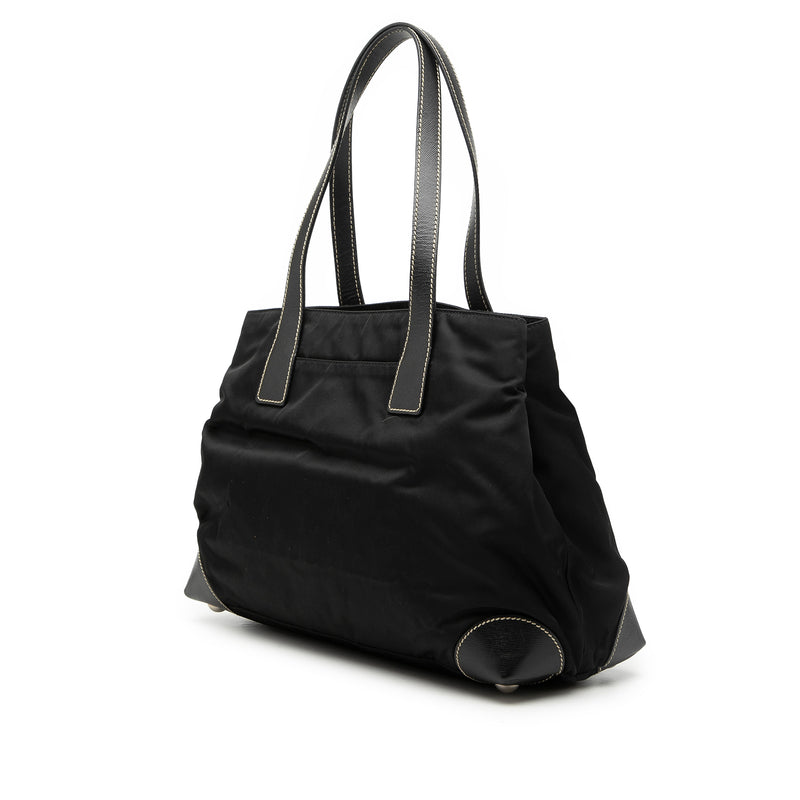 Saffiano Trimmed Tessuto Shopper Tote - Image 2