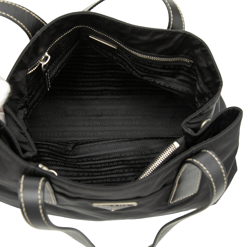 Saffiano Trimmed Tessuto Shopper Tote - Image 4