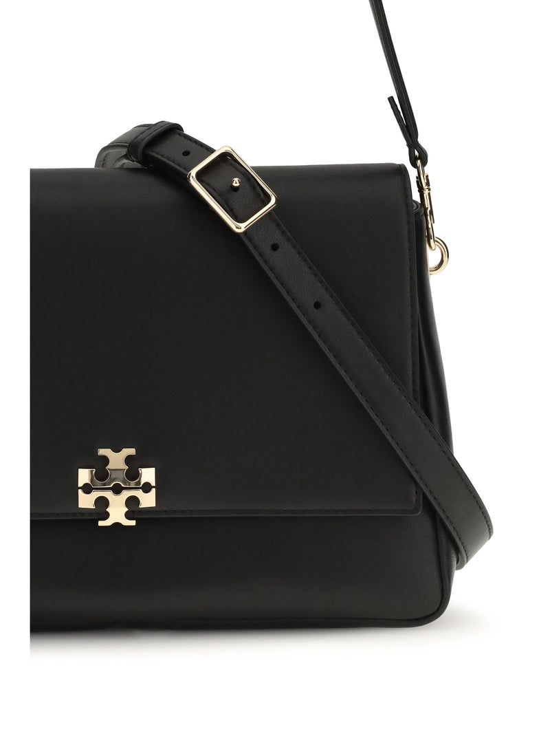 Tory Burch Charlie Shoulder Bag — Black Calf Leather Bos Taurus