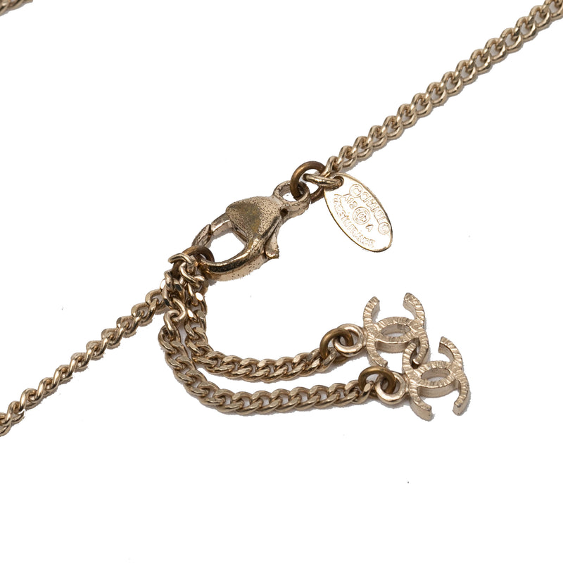 CC Gold Plated Faux Pearl Pendant Necklace - Image 4