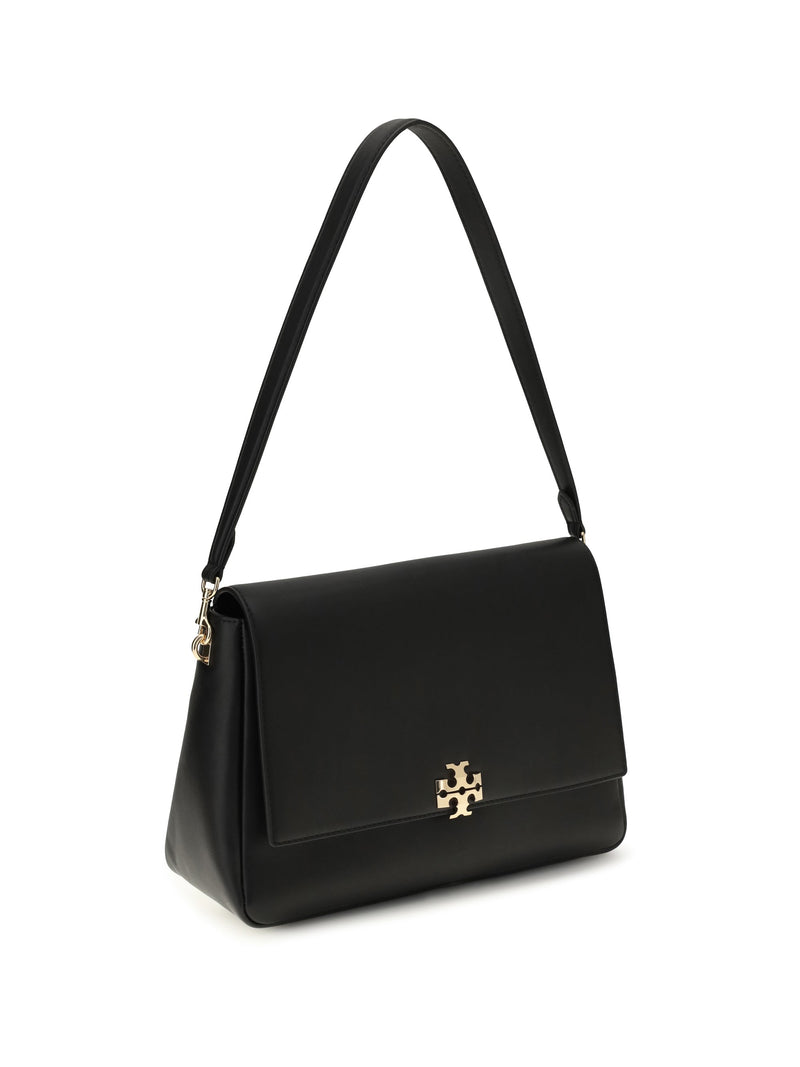 Tory Burch Charlie Shoulder Bag — Black Calf Leather Bos Taurus