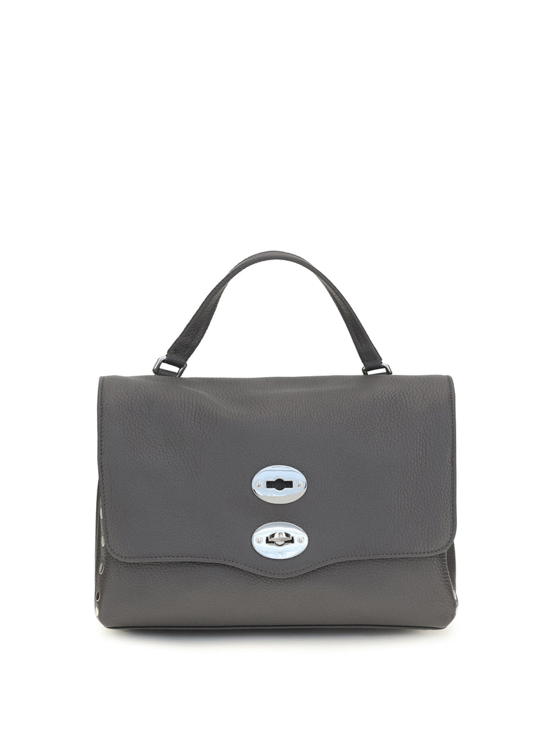 Zanellato Postina Daily Shoulder Bag — Gray Calf Leather (bos Taurus)