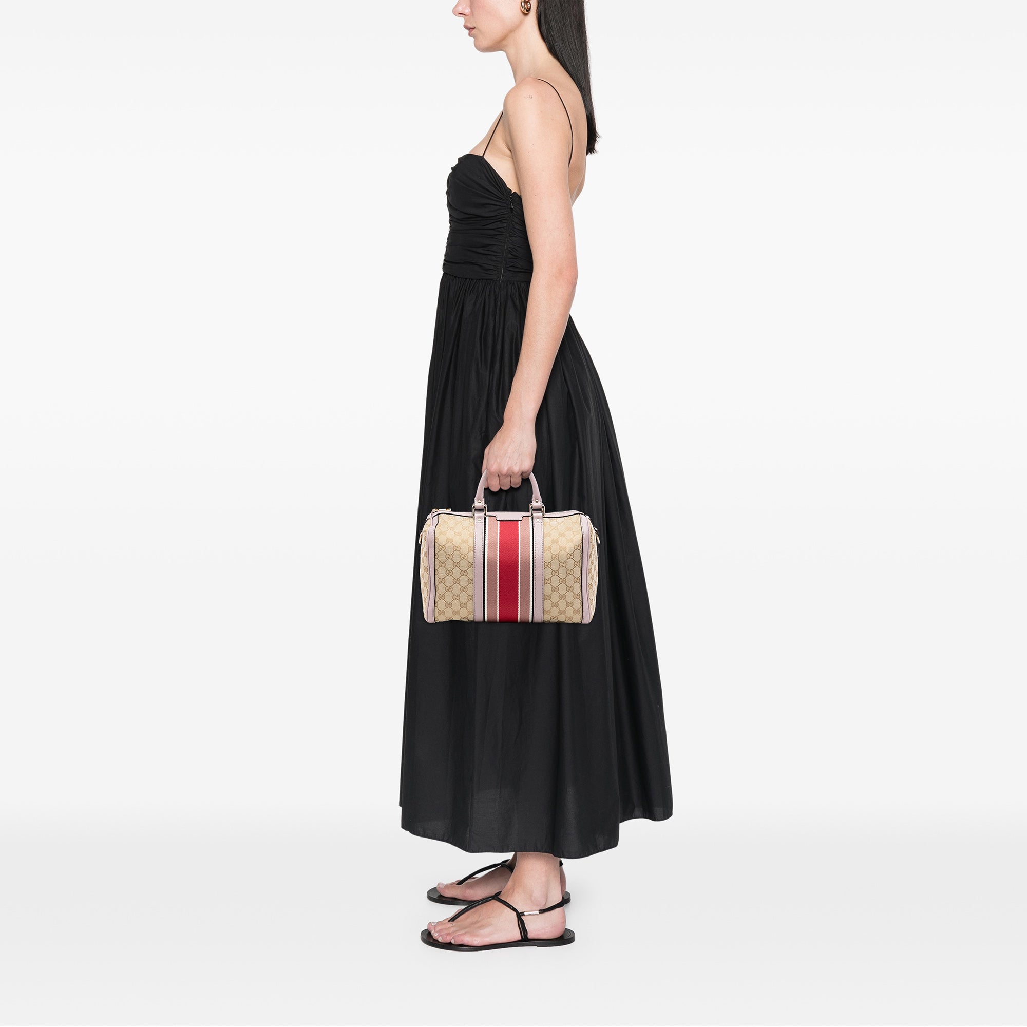 Medium GG Canvas Web Joy Boston Bag - Image 7