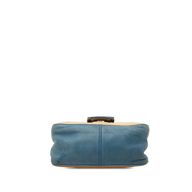 Mini Suede and Calfskin Colorblock Tortoiseshell Chain Mamma Forever - Image 3