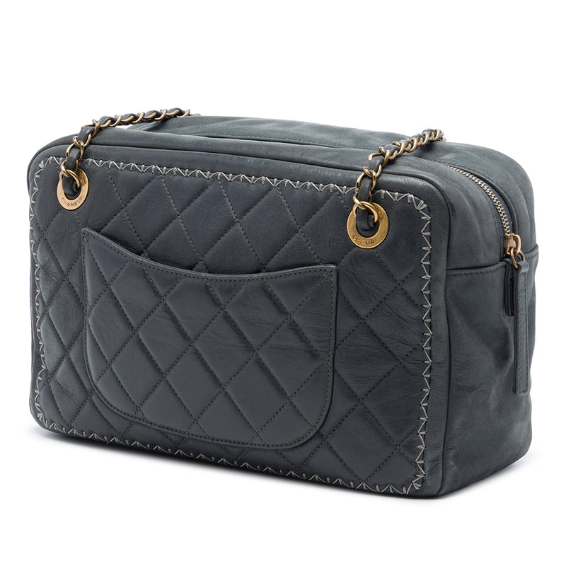 CC Quilted Iridescent Calfskin Whipstitch Camera Bag - Image 2