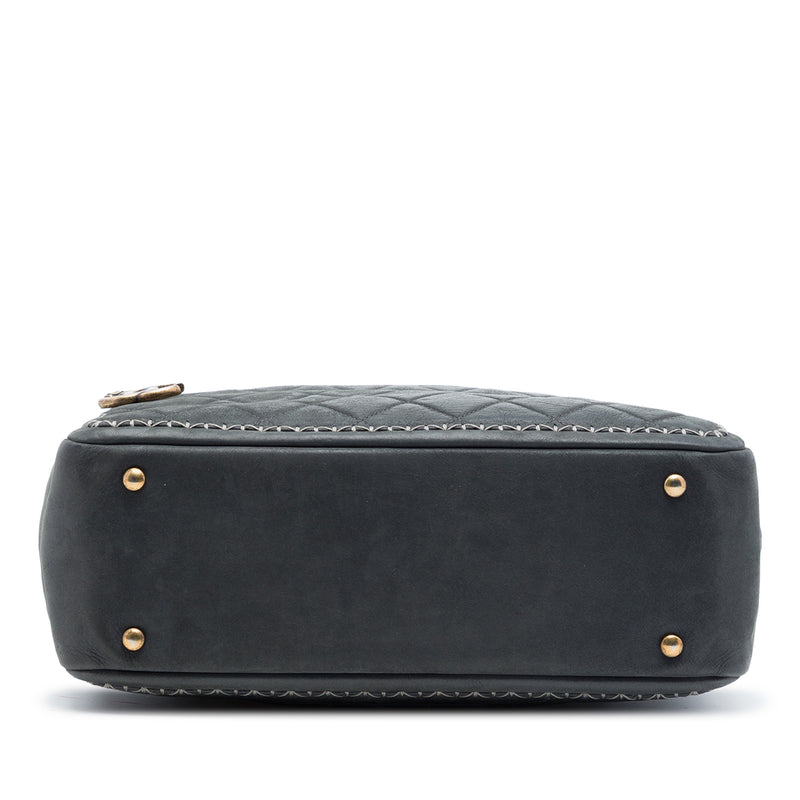 CC Quilted Iridescent Calfskin Whipstitch Camera Bag - Image 3