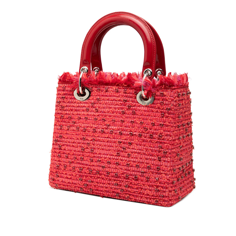 Medium Tweed Fringe Rhinestone Lady Dior - Image 2