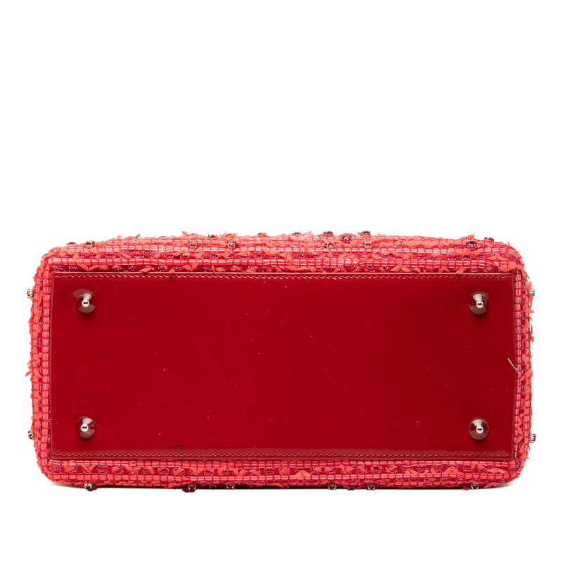 Medium Tweed Fringe Rhinestone Lady Dior - Image 3