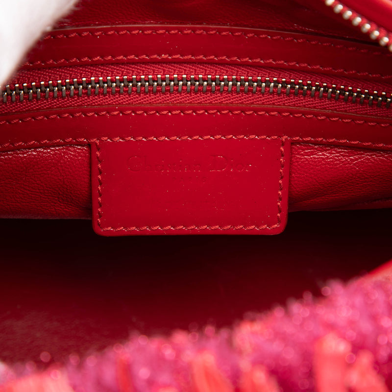 Medium Tweed Fringe Rhinestone Lady Dior - Image 5