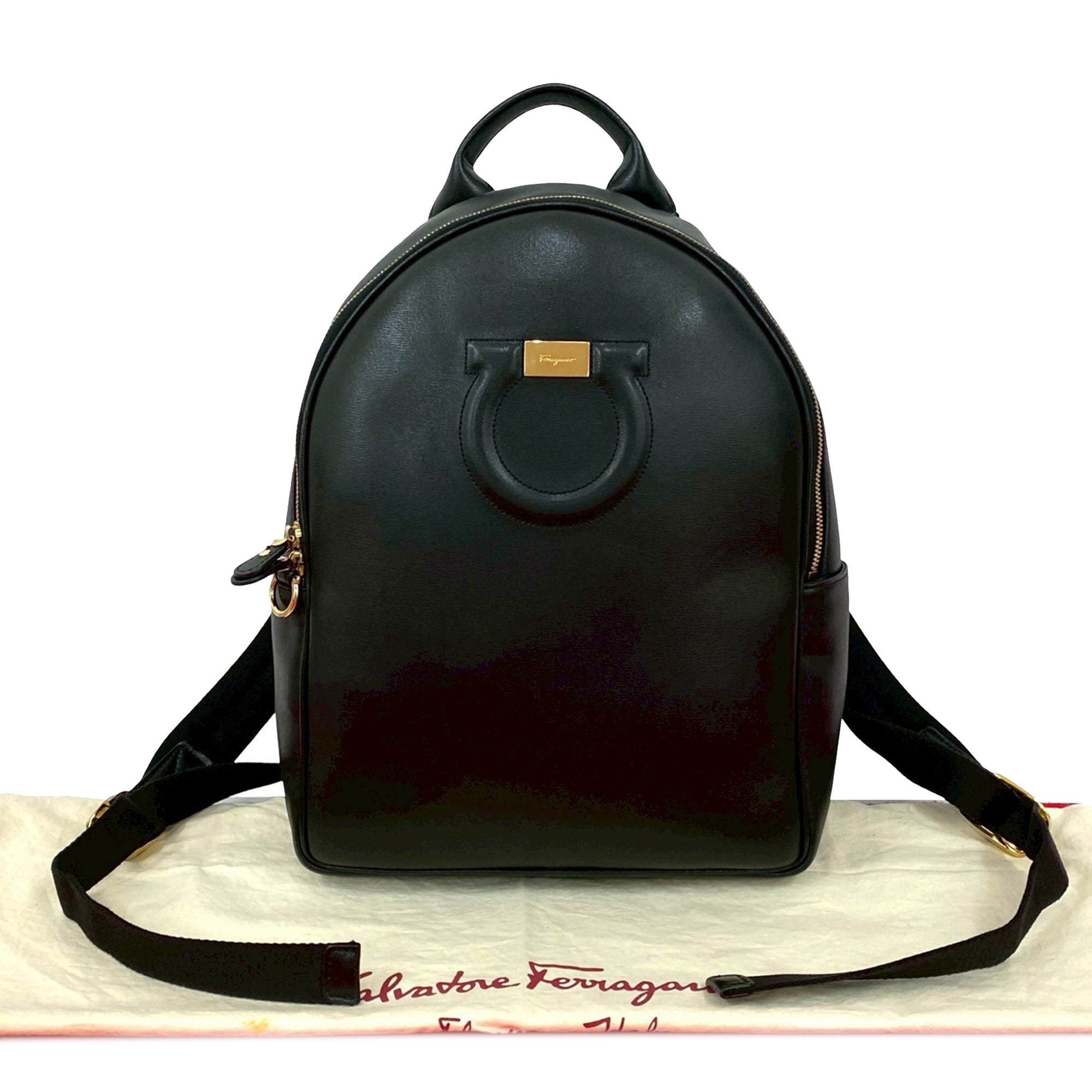 Leather Gancini City Zip Backpack - Image 10