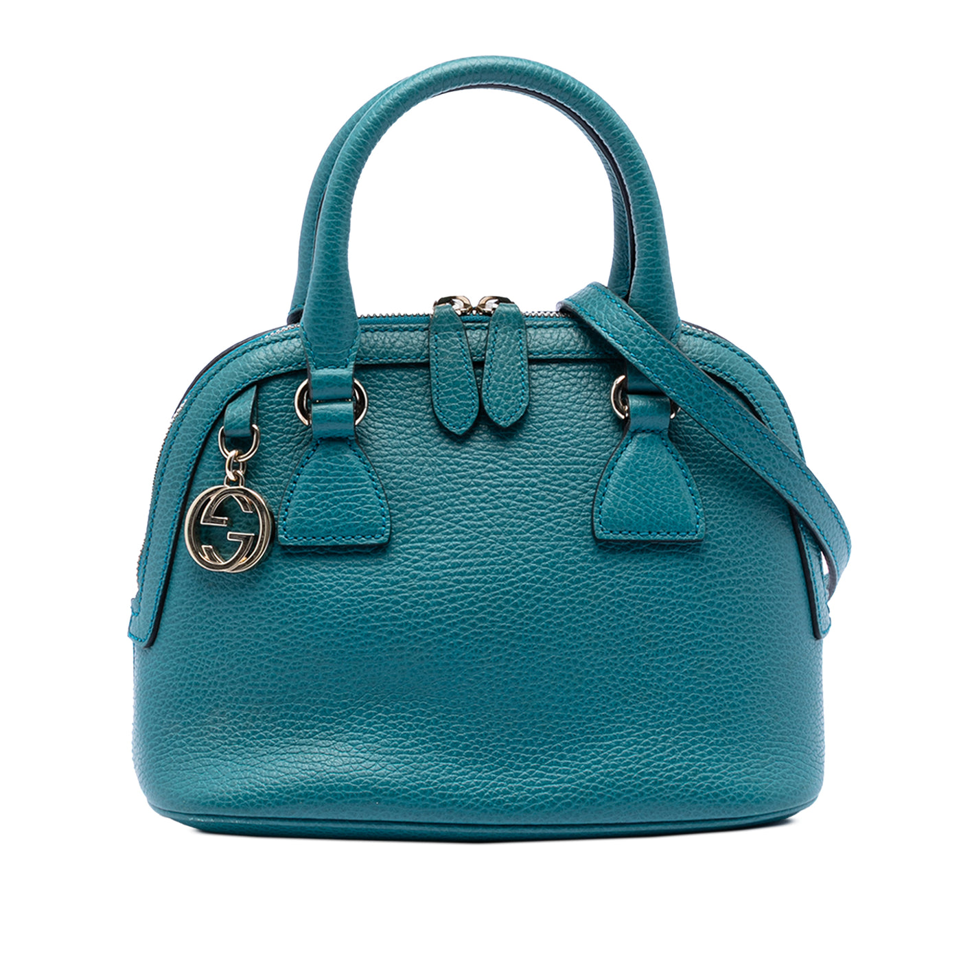 Small Dollar Calfskin GG Charm Dome Satchel - Image 1