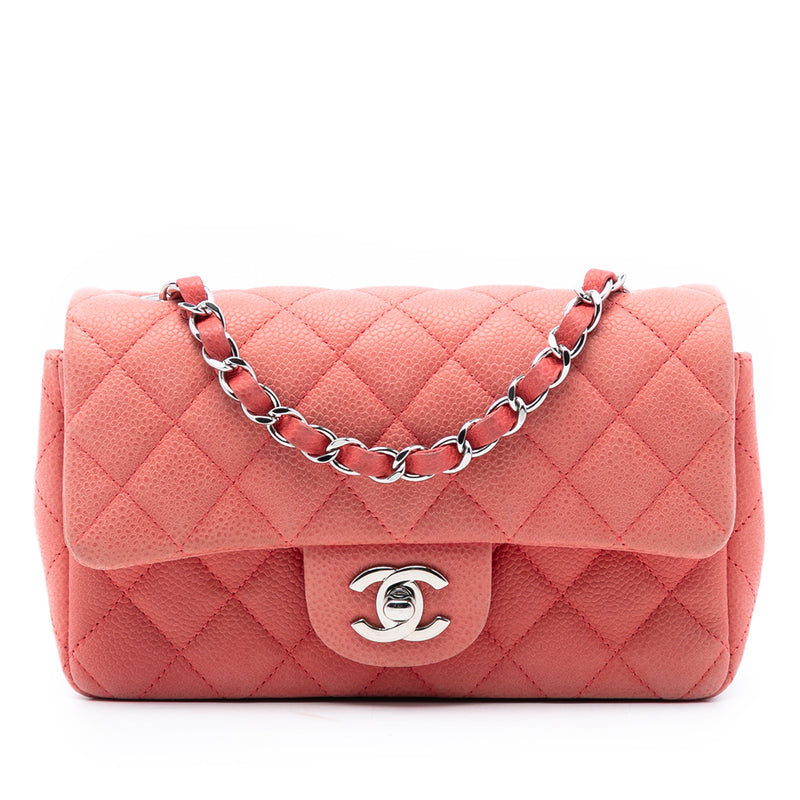 Mini Rectangular Classic Caviar Single Flap