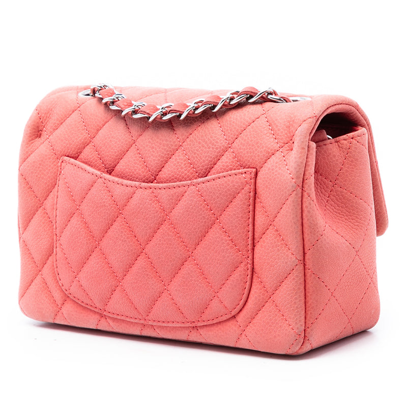 Mini Rectangular Classic Caviar Single Flap - Image 2