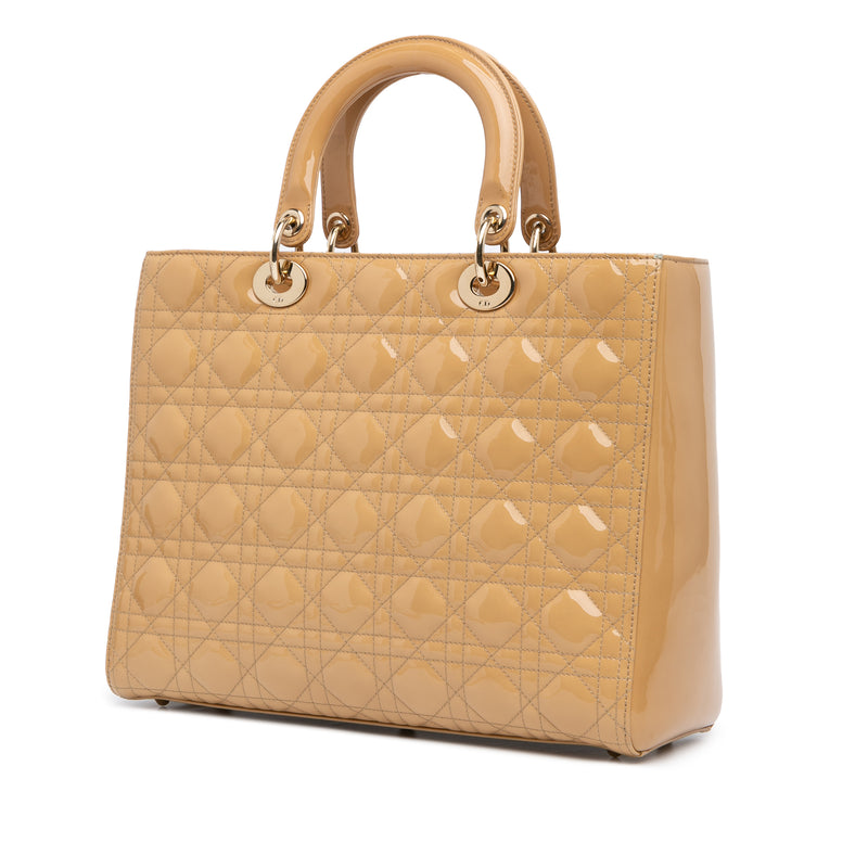 Large Patent Cannage Lady Dior - Image 2