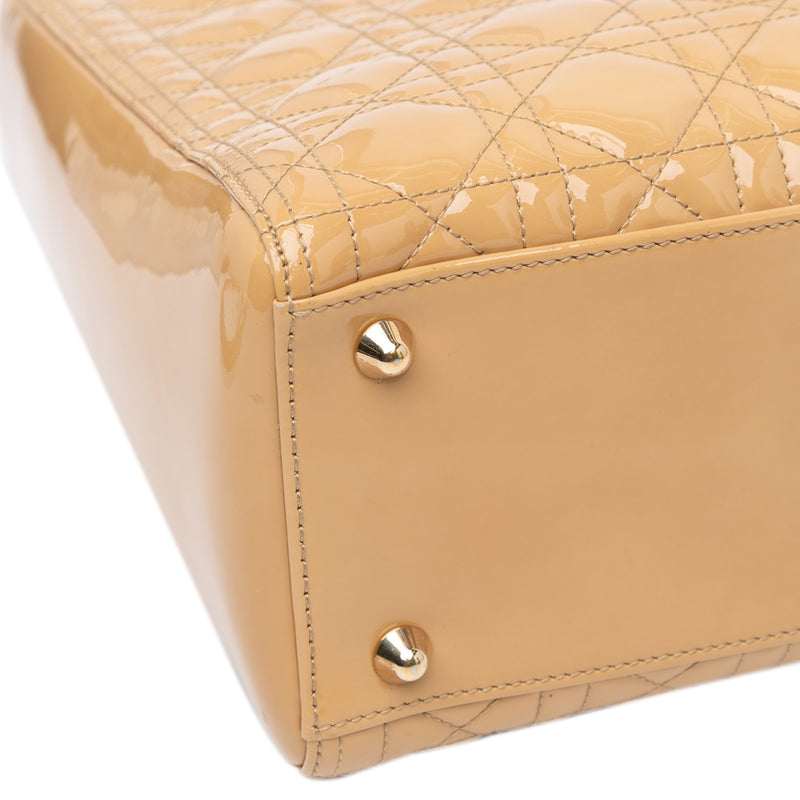 Large Patent Cannage Lady Dior - Image 9