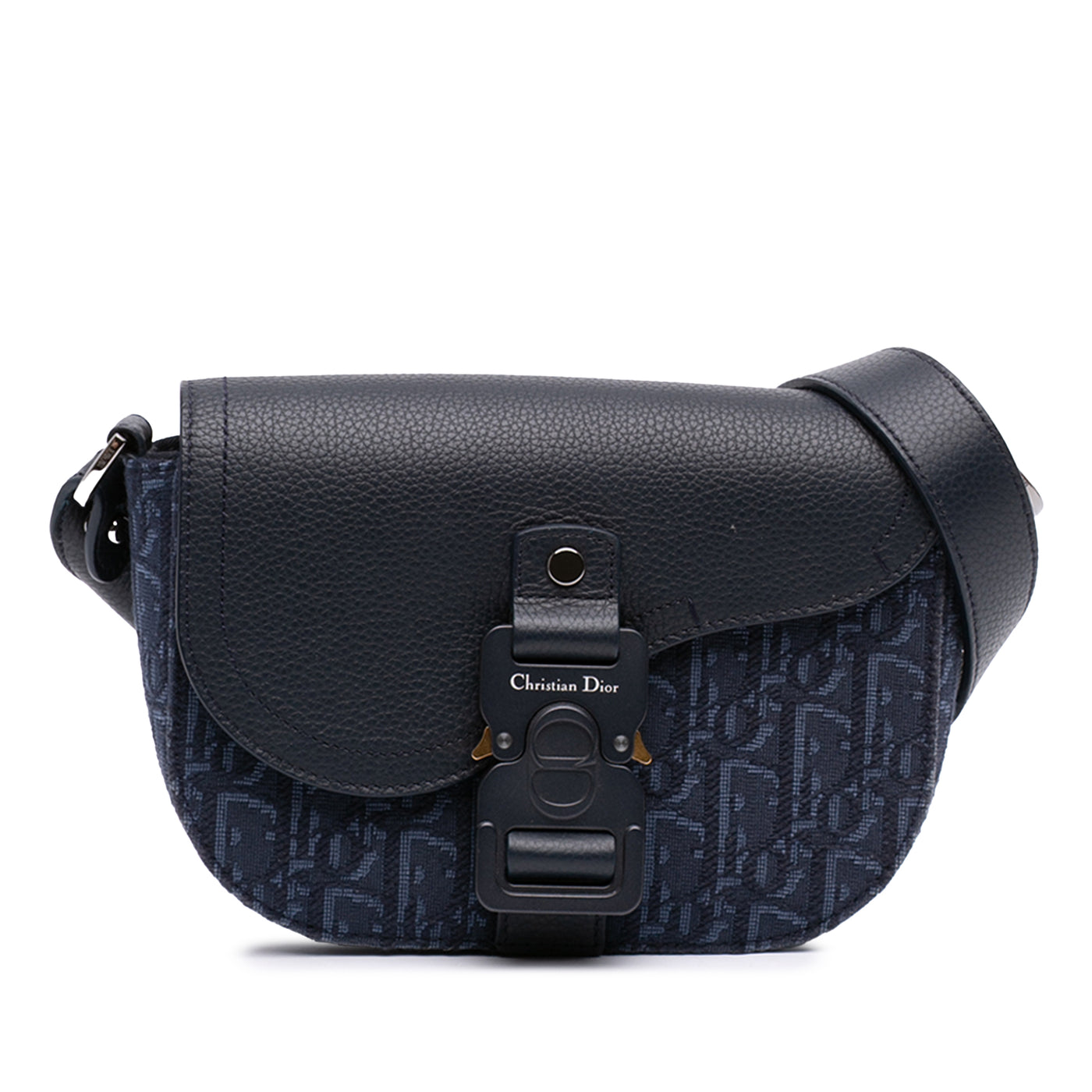 Mini Oblique Canvas Saddle Buckle Messenger Bag - Image 1