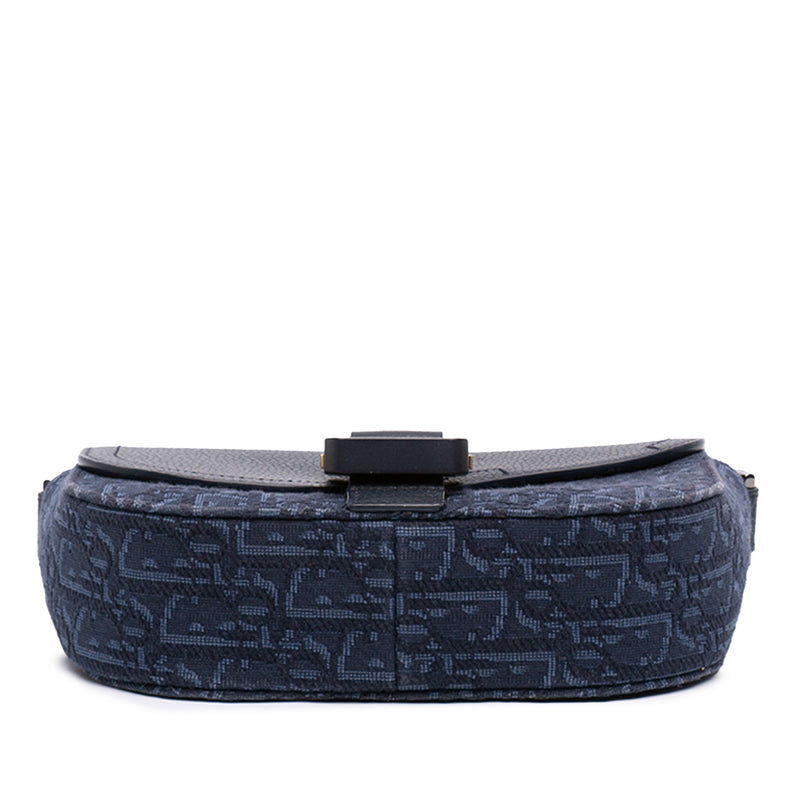 Mini Oblique Canvas Saddle Buckle Messenger Bag - Image 3