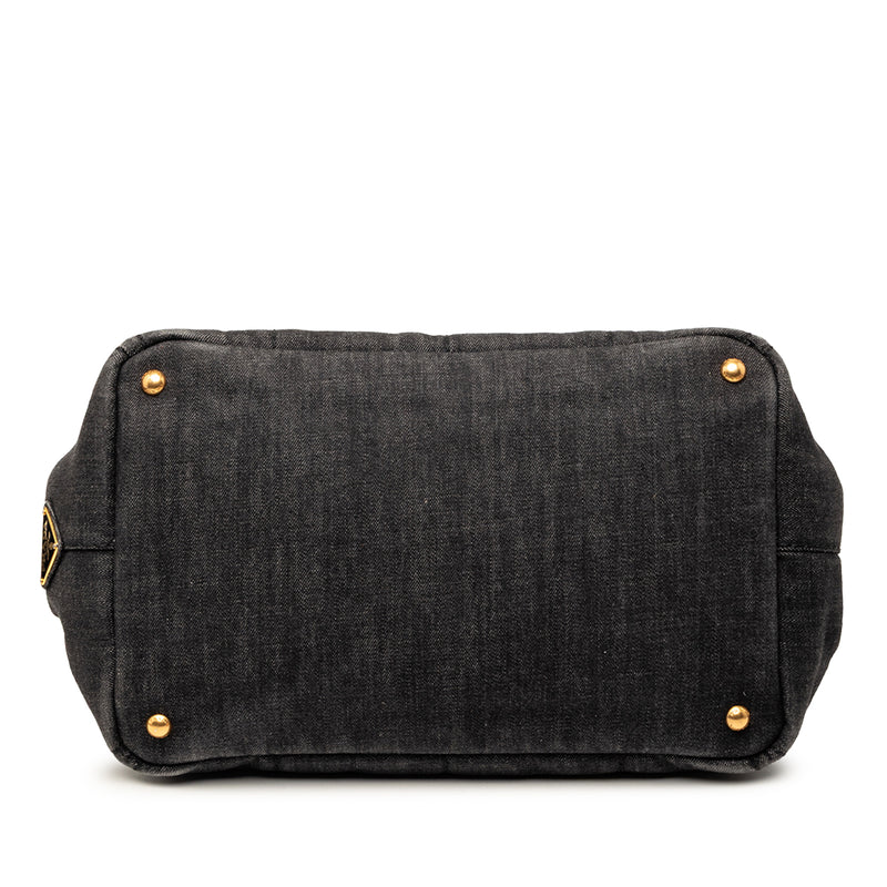 Denim Canapa Logo Satchel - Image 3