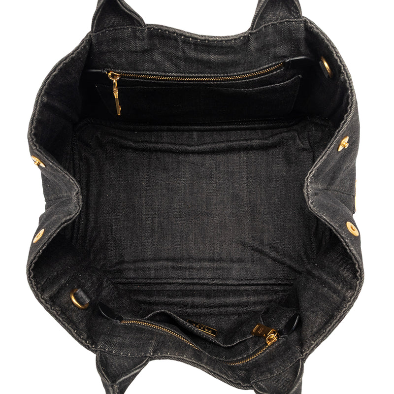 Denim Canapa Logo Satchel - Image 4