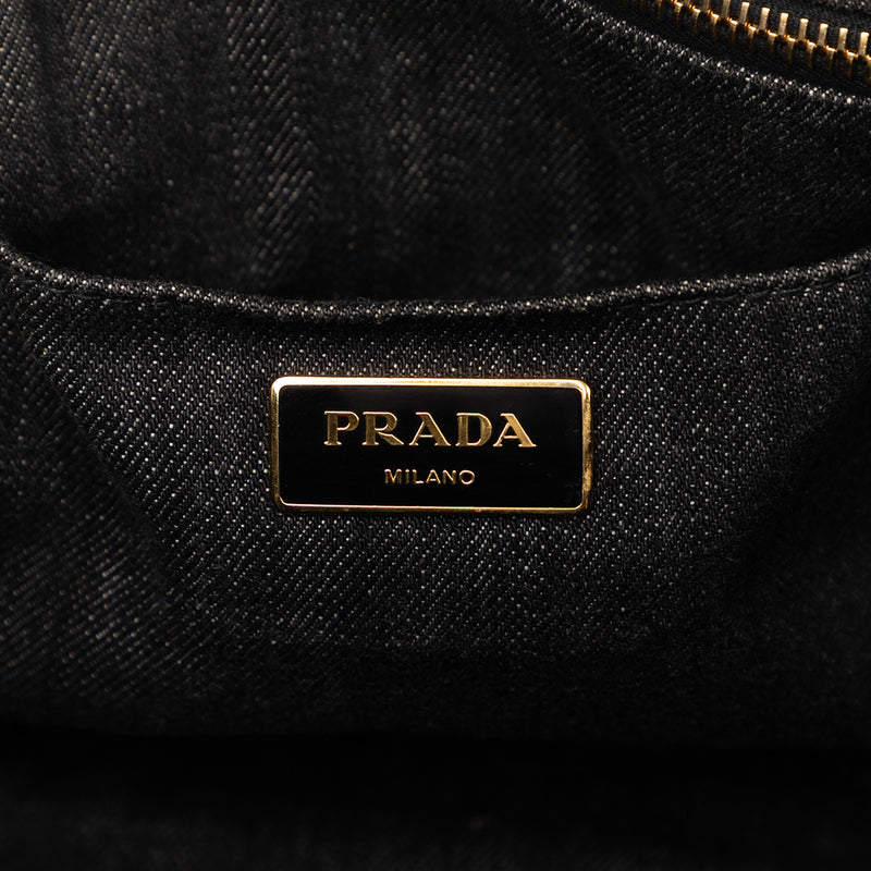 Denim Canapa Logo Satchel - Image 5