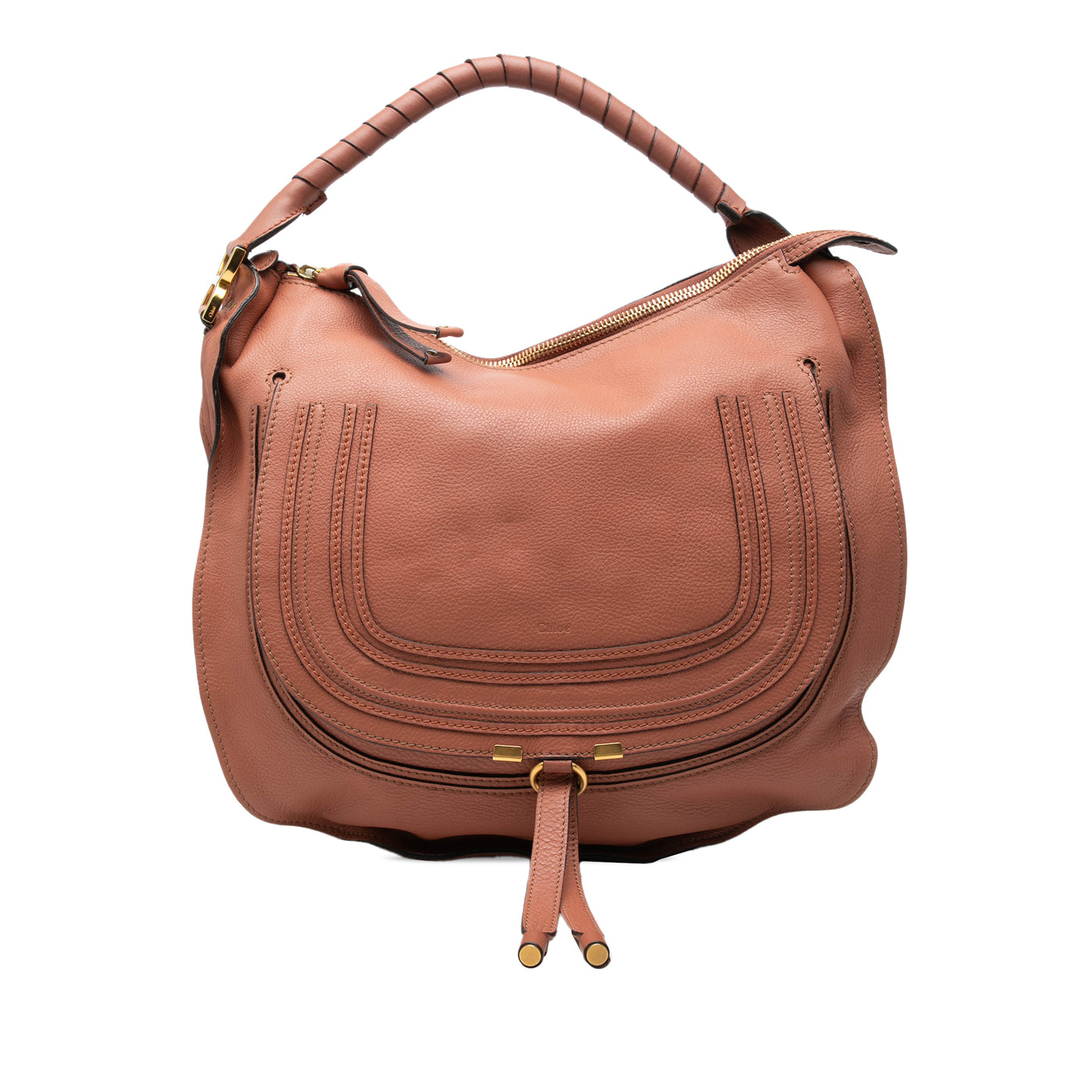 Large Pebbled Calfskin Marcie Hobo - Image 1