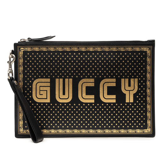 Leather Guccy Sega Clutch - Image 1