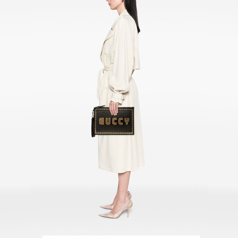 Leather Guccy Sega Clutch - Image 8