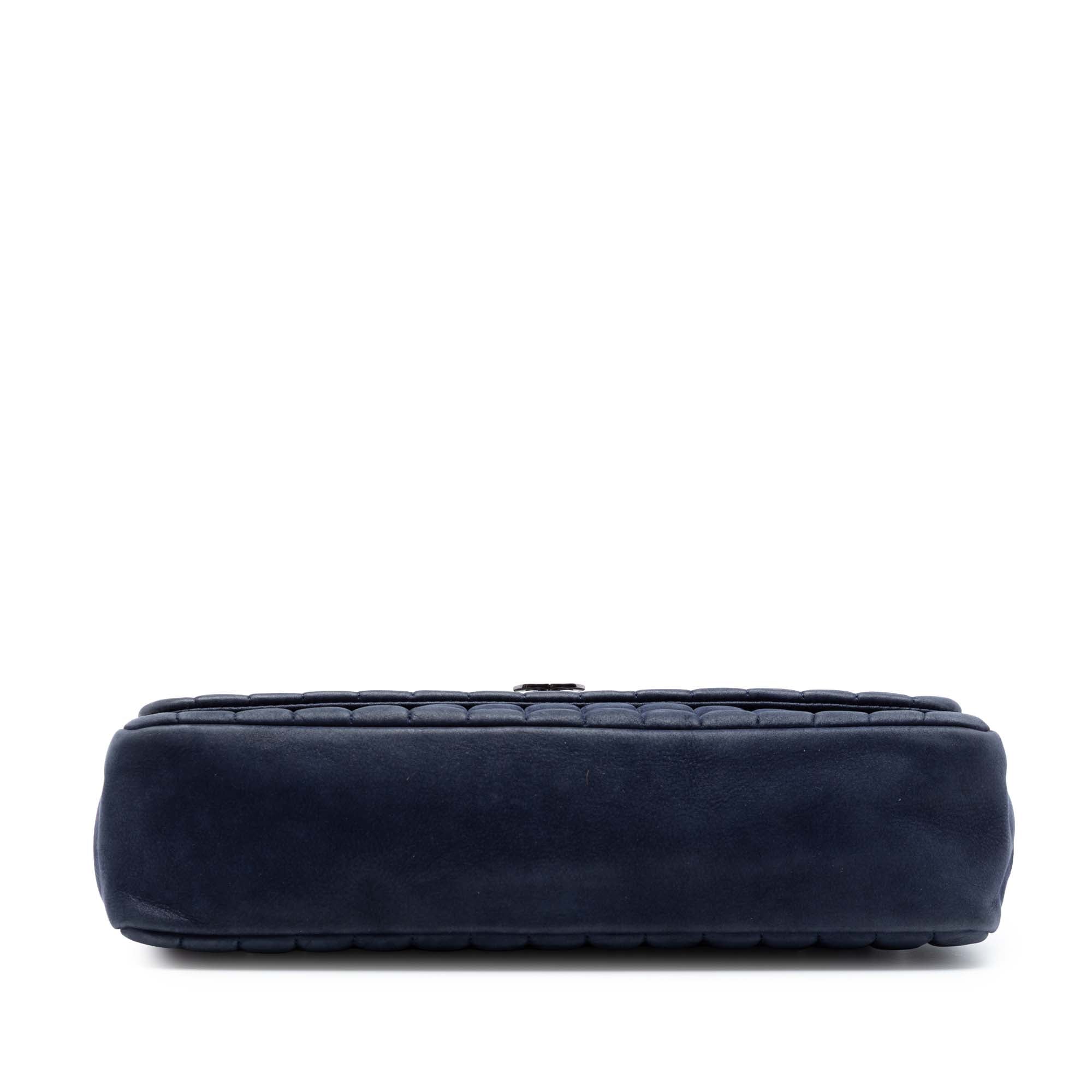 Chocolate Bar Iridescent Calfskin Bubble Flap - Image 3
