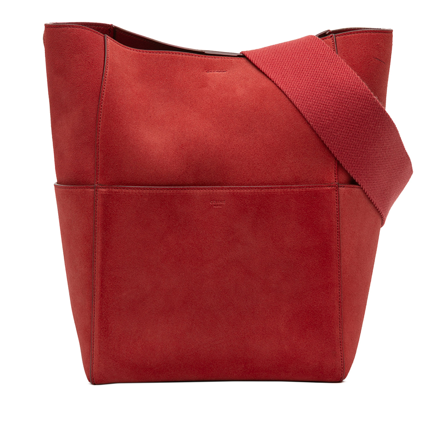 Medium Suede Seau Sangle Bucket Bag - Image 1