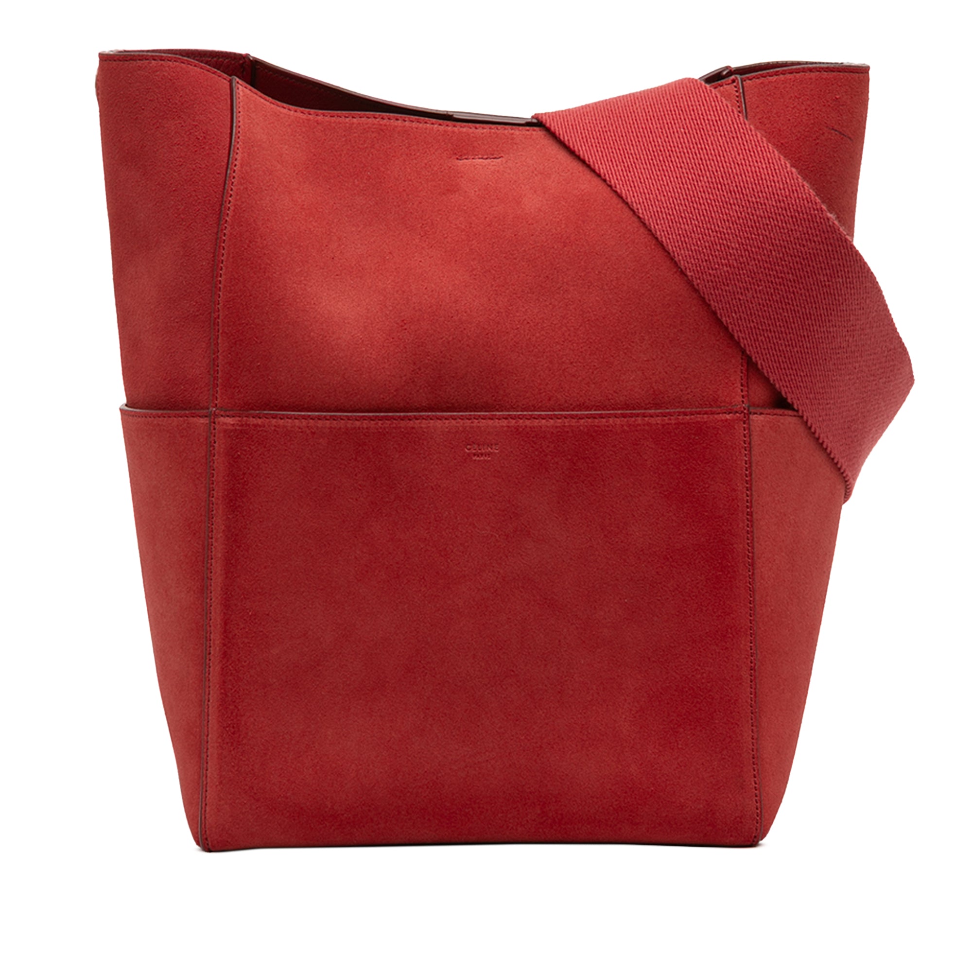 Medium Suede Seau Sangle Bucket Bag - Image 1