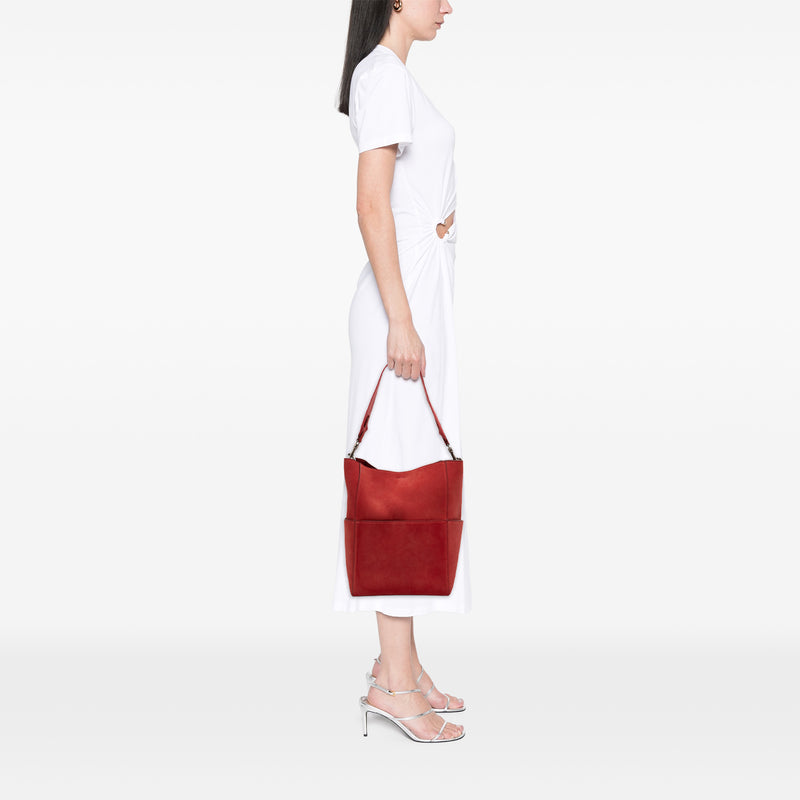 Medium Suede Seau Sangle Bucket Bag - Image 11