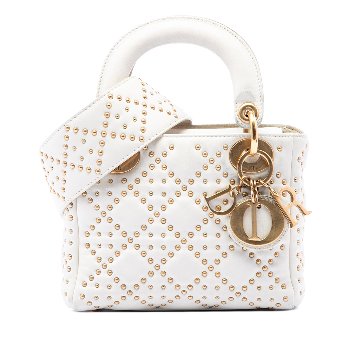 Mini Lambskin Cannage Studded Supple Lady Dior - Image 1