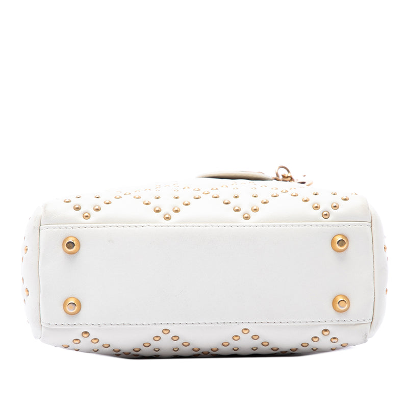 Mini Lambskin Cannage Studded Supple Lady Dior - Image 3