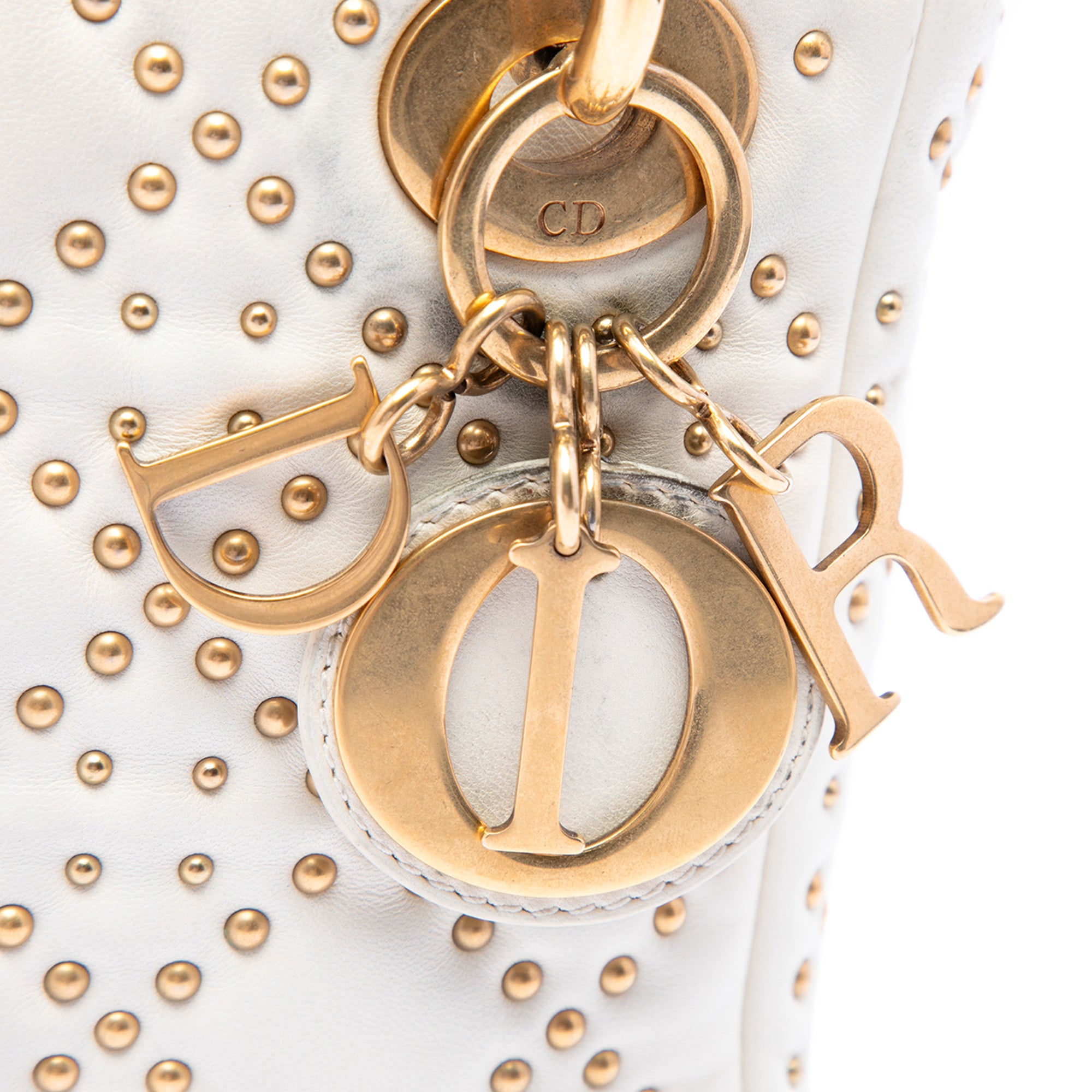 Mini Lambskin Cannage Studded Supple Lady Dior - Image 5