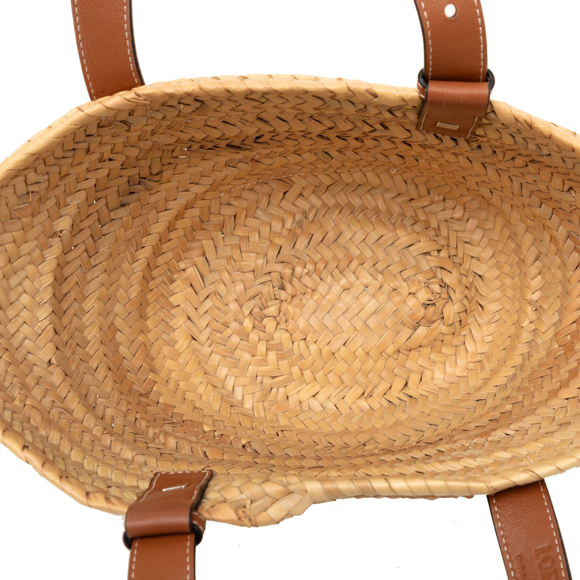 Small Raffia Anagram Basket Tote - Image 4