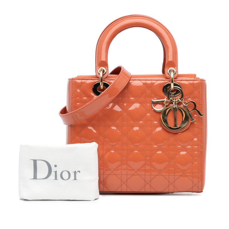 Medium Patent Cannage Lady Dior - Image 10