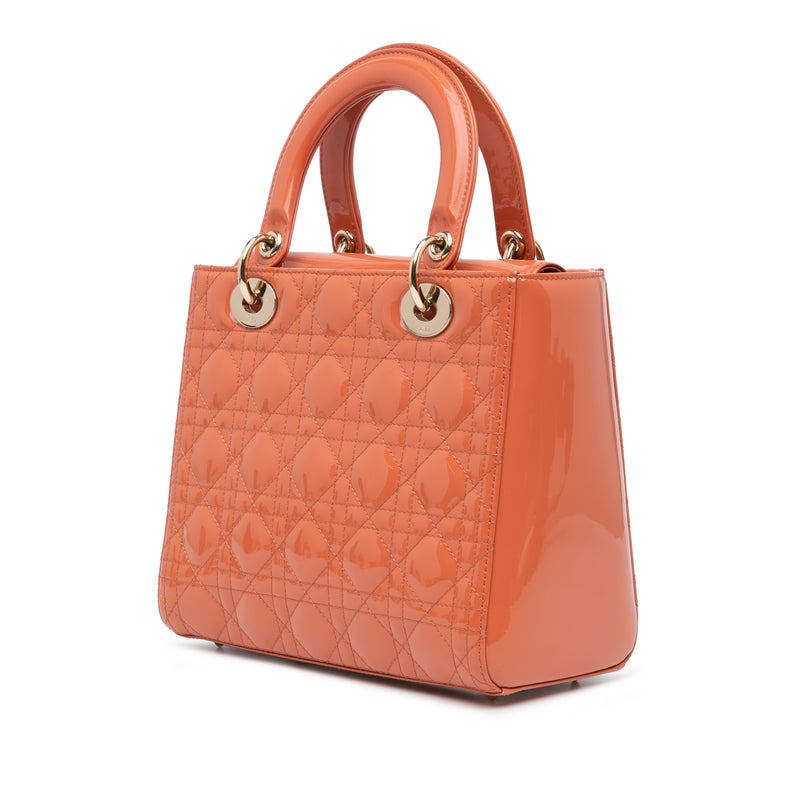 Medium Patent Cannage Lady Dior - Image 2
